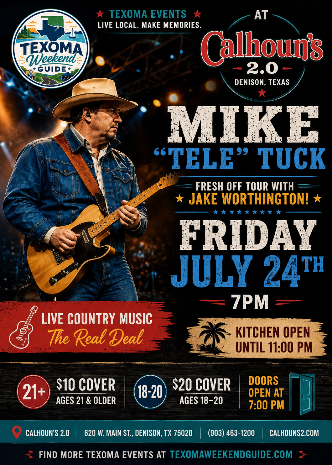 Mike “Tele” Tuck Live flyer
