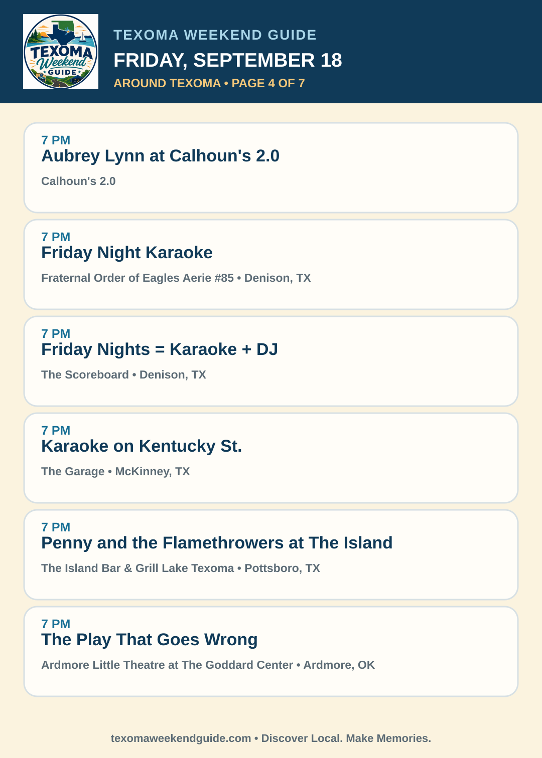 Texoma Weekend Guide Friday, September 18 roundup — page 4